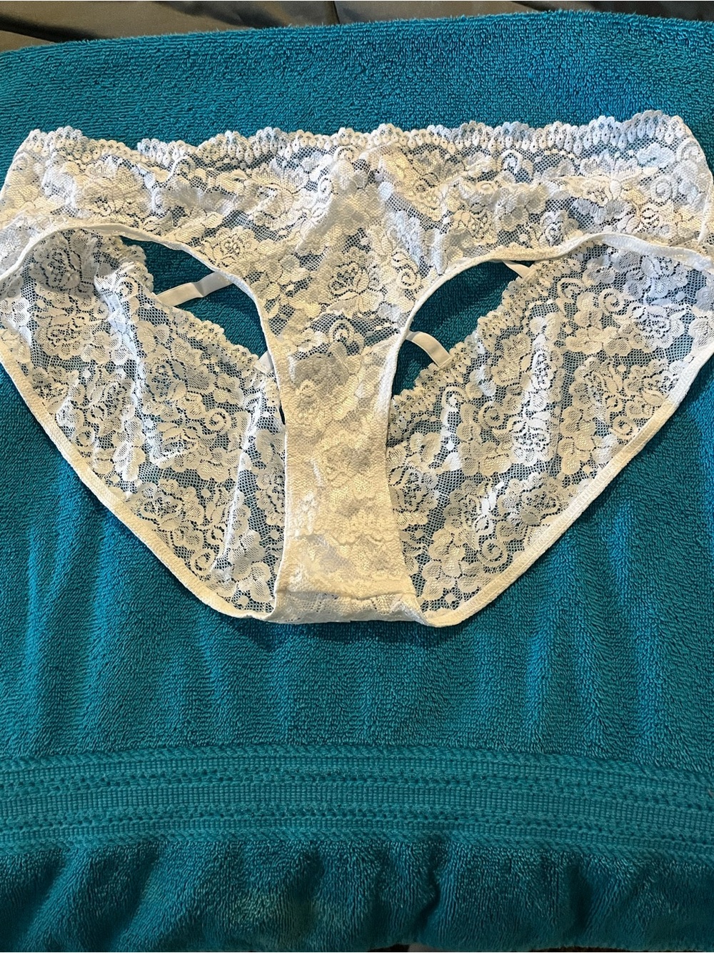 torrid White Floral Lace Bikini Panty